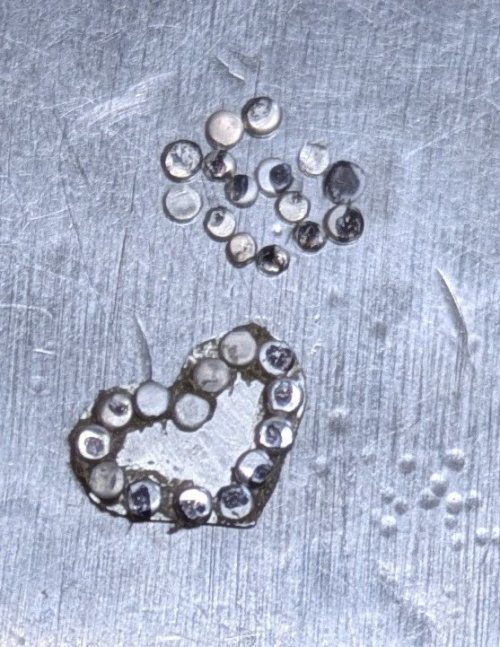 Judy Larson's Hearts and Flowers Charms - , Classic Wire Jewelry, Cutting, Cutting Tool, Cutters, Filing, Finishing, Butane Torch, Soldering, Solder, Design, Punch fourteen 20 gauge dots
